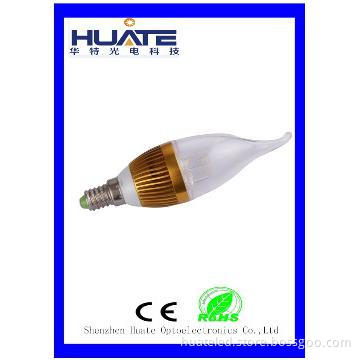 energy saving LED candle light golden ,silver metal color,good quality
